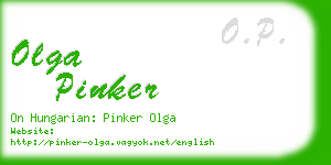 olga pinker business card